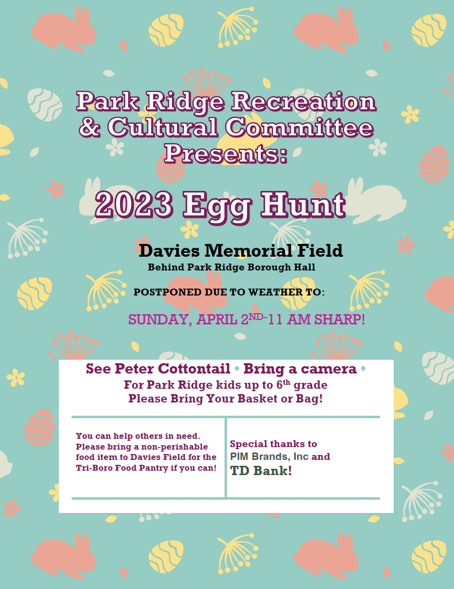 new date for easter egg hunt flyer