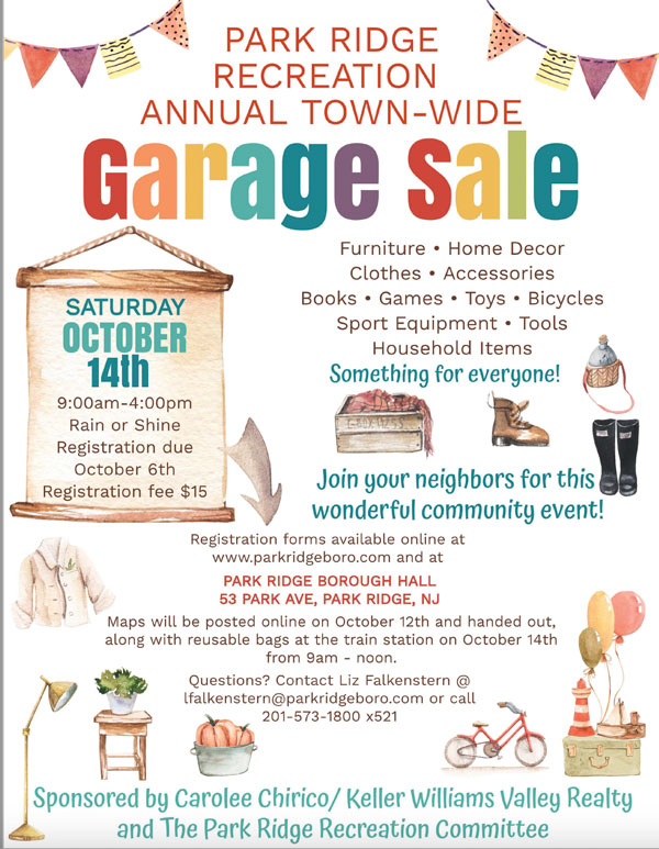 Park Ridge Garage Sale Flyer