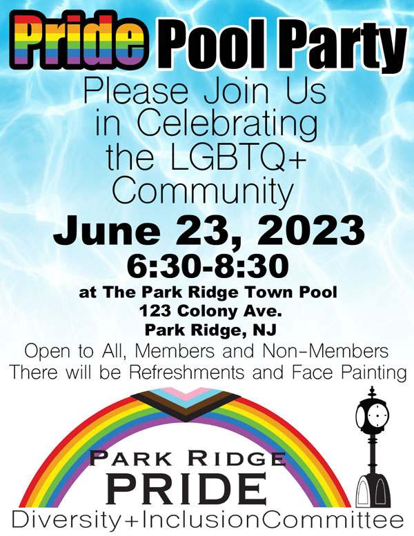 pride pool party flyer